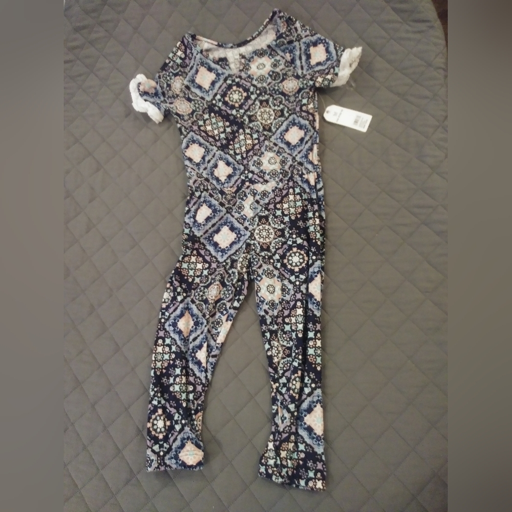 One Step Ahead Multicolor Patterned Jumpsuit